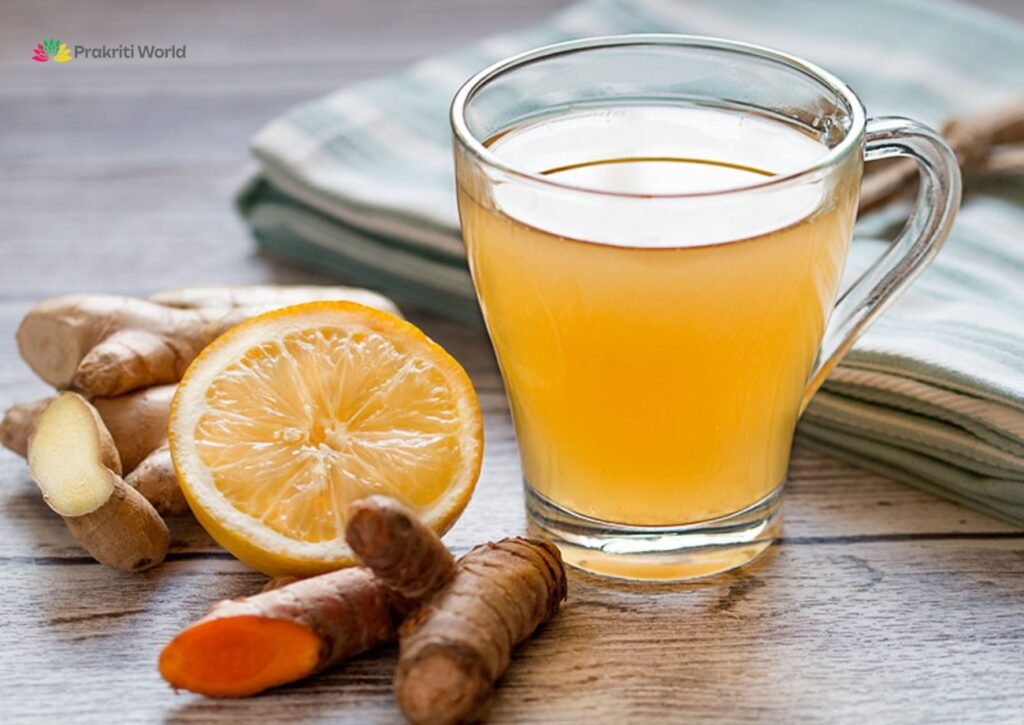 ginger peach turmeric herbal tea benefits
