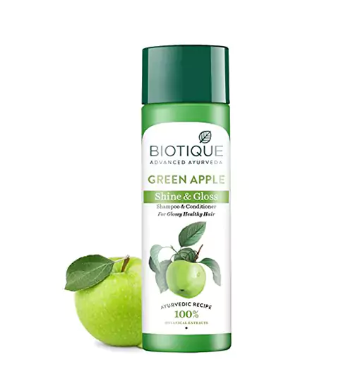 Biotique Green Apple Shine & Gloss Shampoo & Conditioner | Shiny Hair